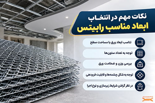 نکات مهم در انتخاب ابعاد مناسب رابیتس